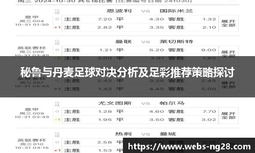秘鲁与丹麦足球对决分析及足彩推荐策略探讨